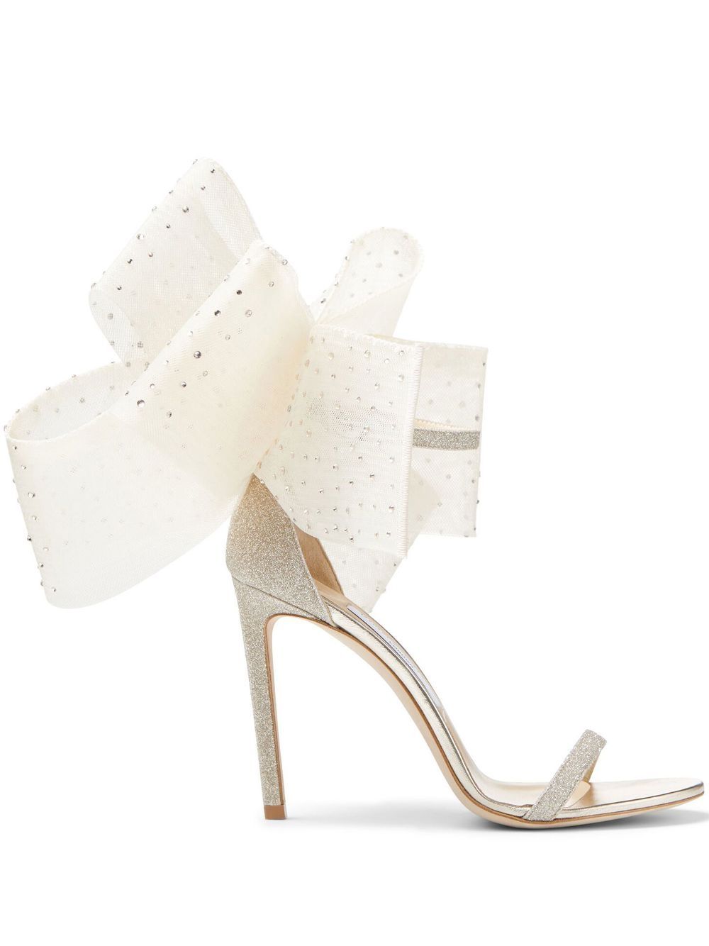 Jimmy Choo Aveline 100mm bow-embellished sandals