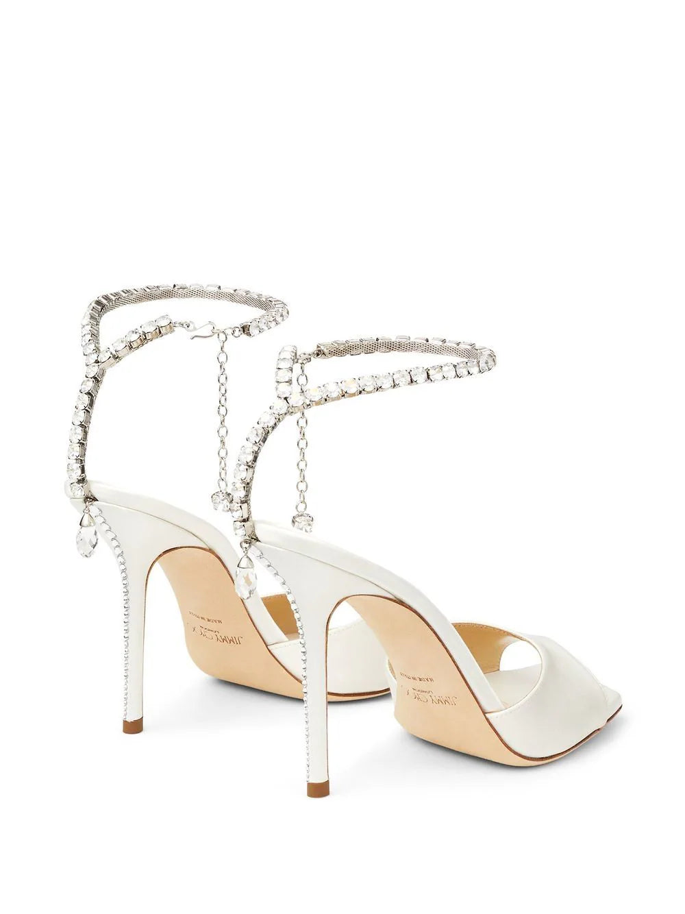 Jimmy Choo Saeda 100mm crystal-strap sandals - Image 3