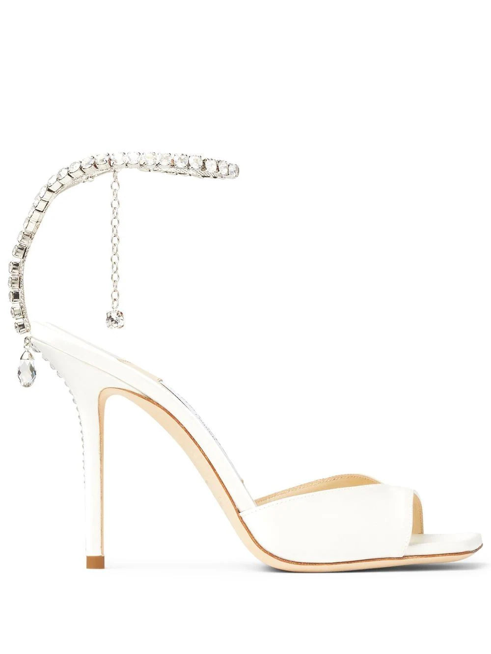 Jimmy Choo Saeda 100mm crystal-strap sandals
