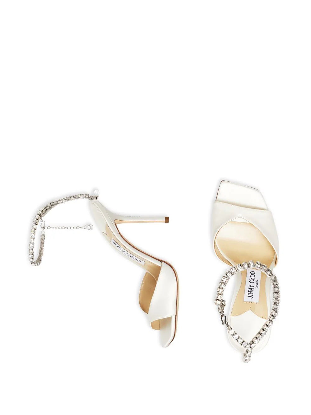 Jimmy Choo Saeda 100mm crystal-strap sandals - Image 4