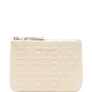 Comme Des Garçons Wallet geometric embossed top-zip wallet