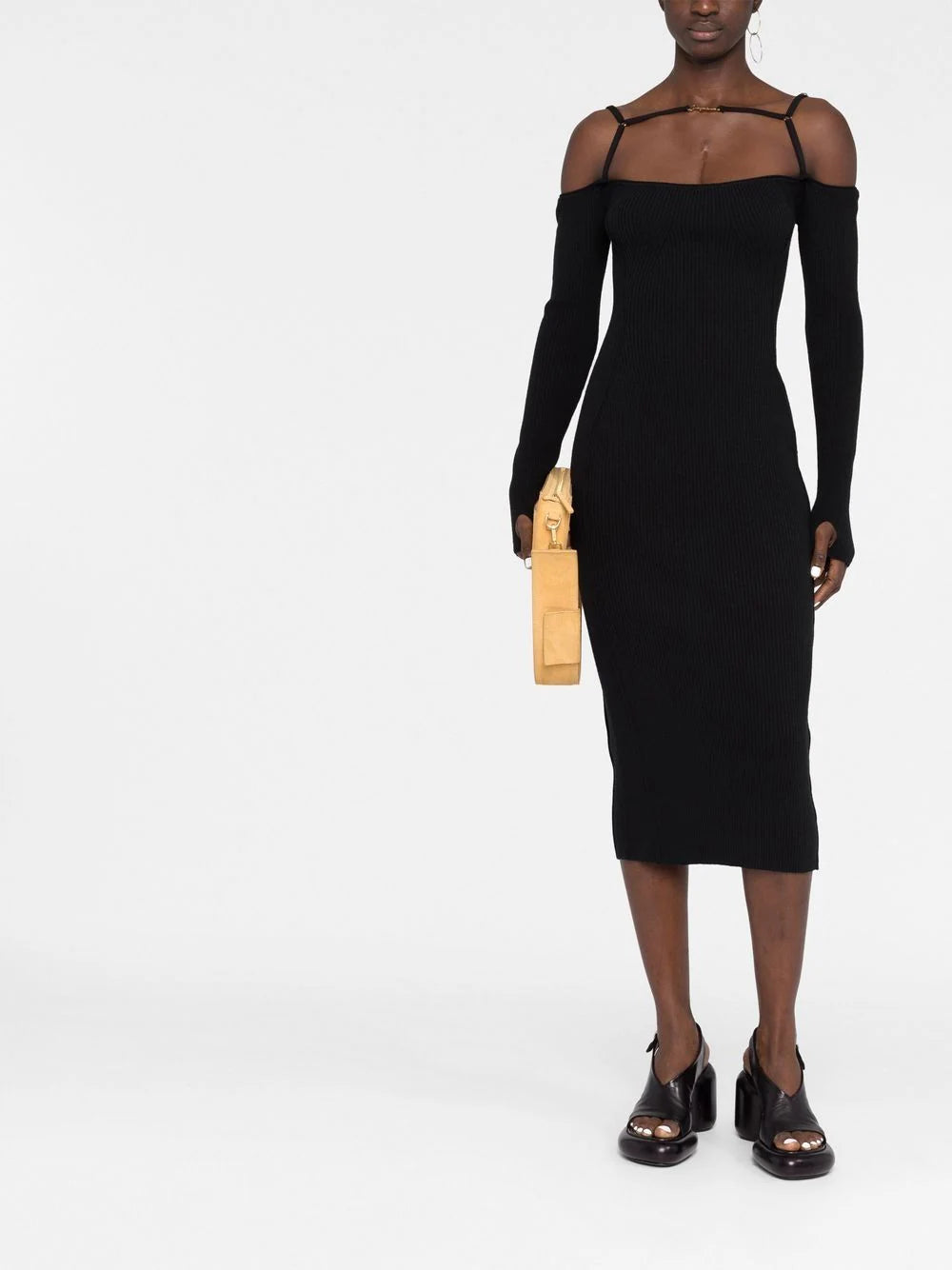 Jacquemus La Robe Sierra ribbed midi dress - Image 2