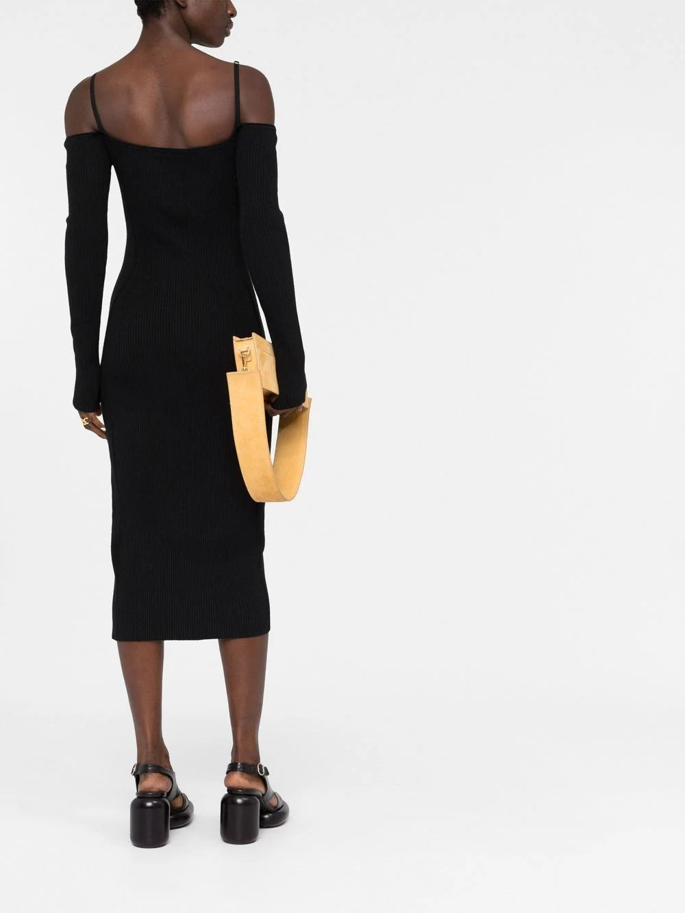 Jacquemus La Robe Sierra ribbed midi dress - Image 4