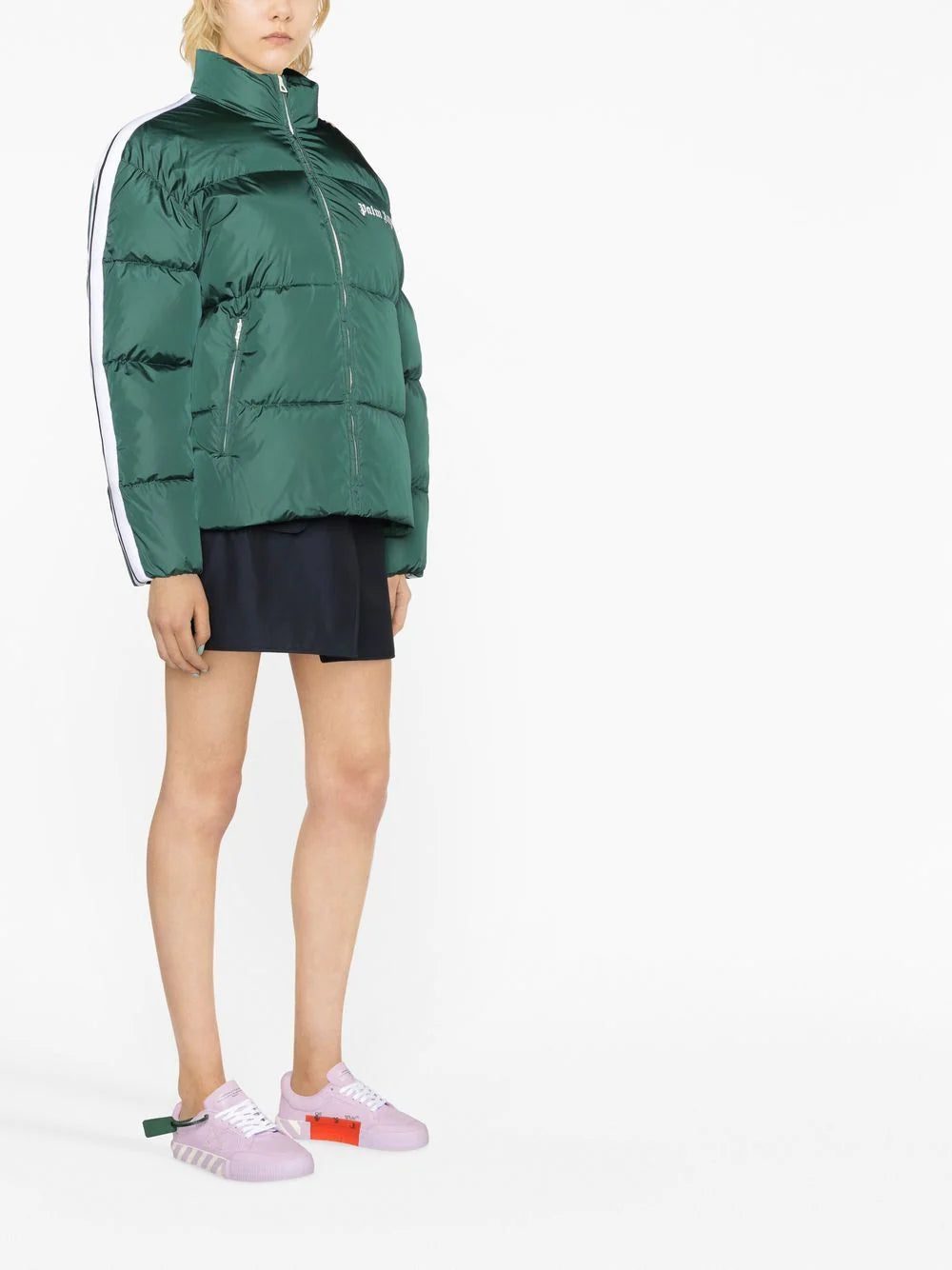 Palm Angels logo-print padded jacket - Image 3