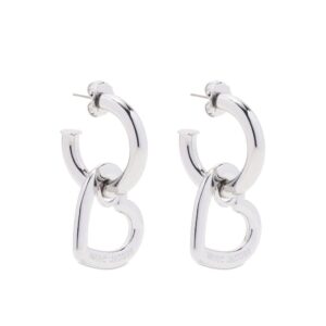 Marc Jacobs double-heart hoop earrings