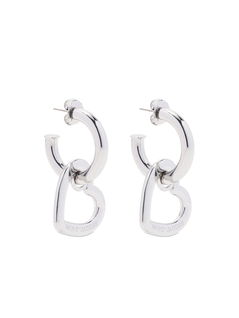 Marc Jacobs double-heart hoop earrings