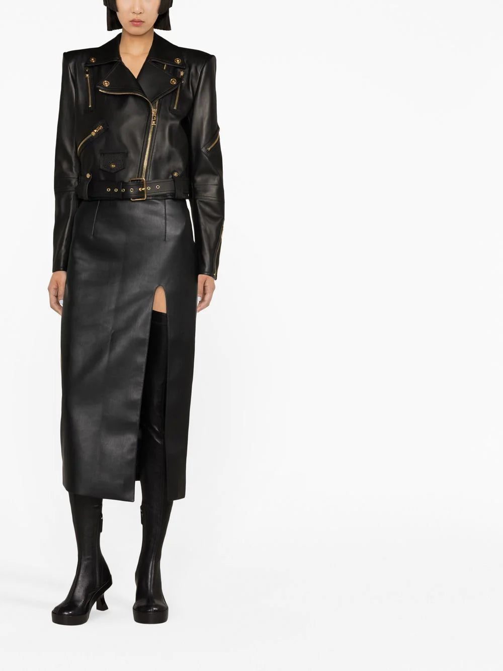 Versace polished-finish long-sleeve dress - Image 2