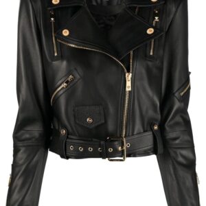 Versace  polished-finish long-sleeve dress