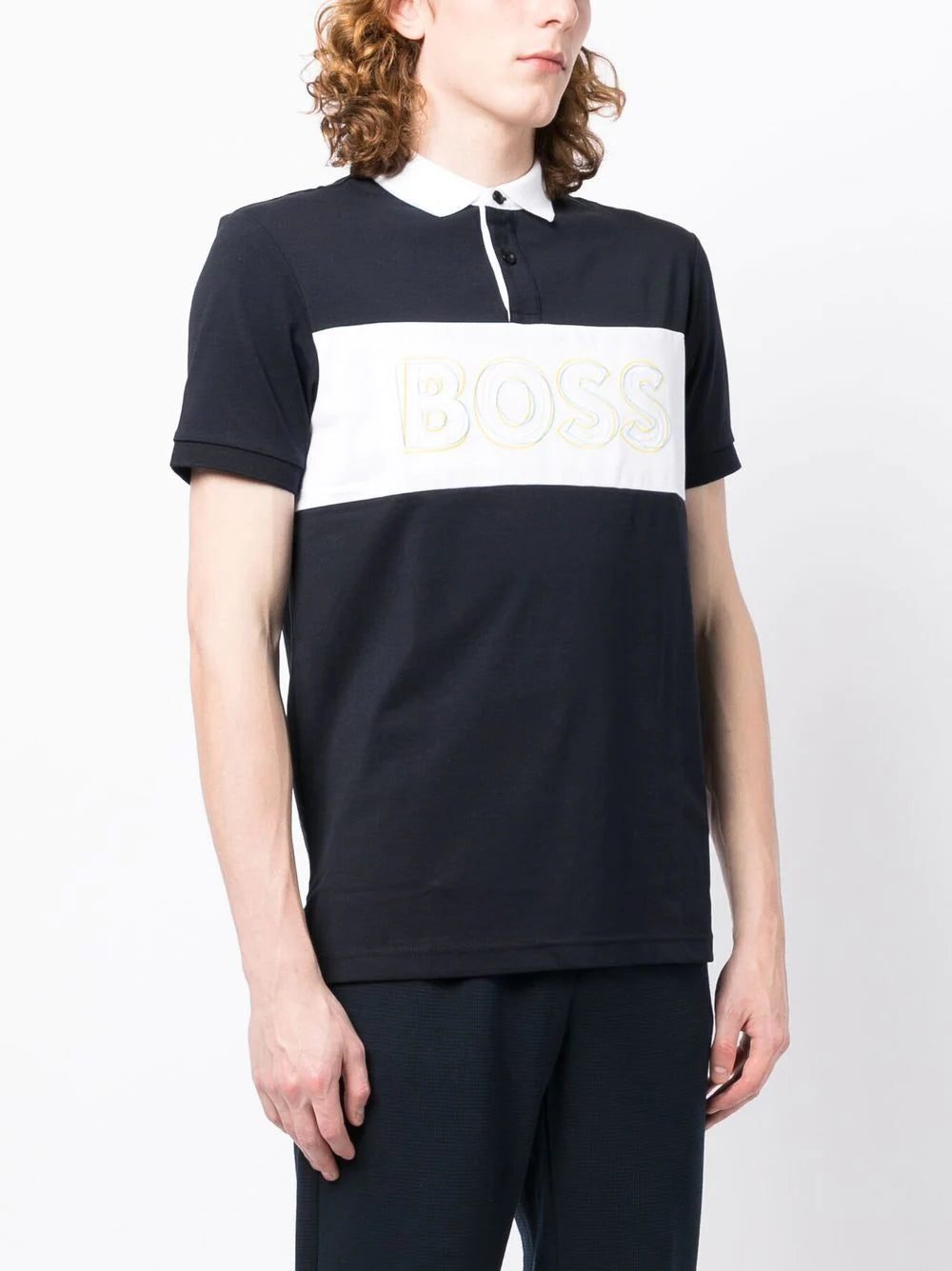 BOSS logo-print short-sleeved polo shirt - Image 3