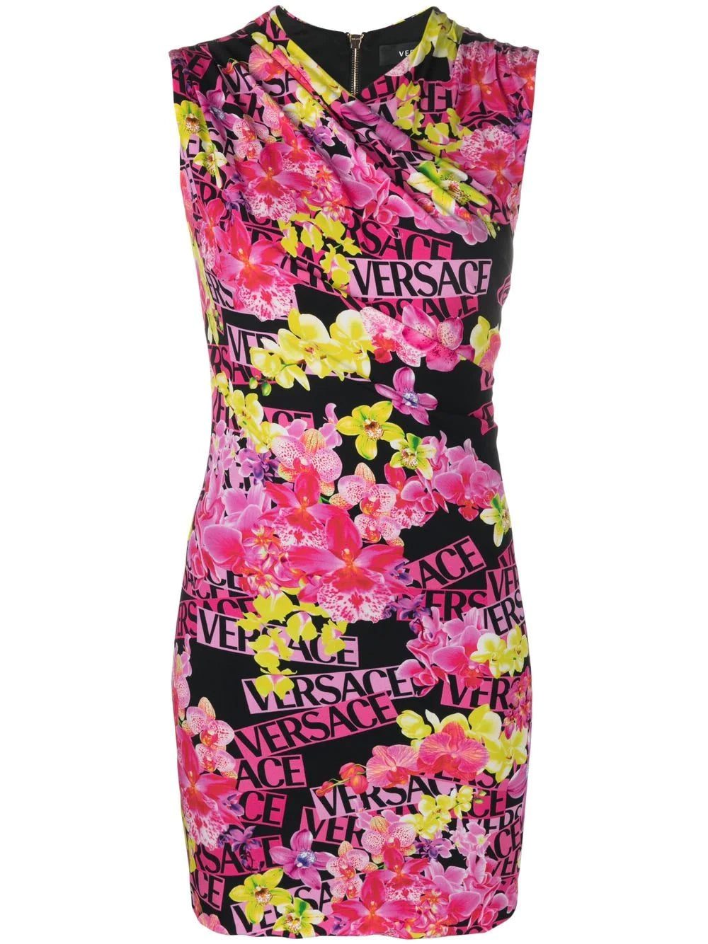 Versace floral-print mini dress