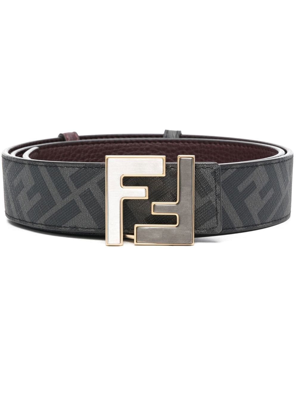 Louis Vuitton FF logo-plaque leather belt