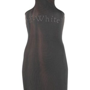Off-White logo-detail tie-dye sleeveless minidress