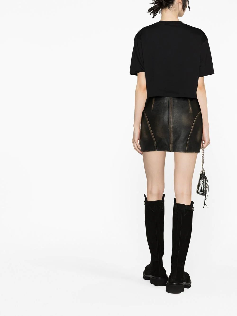 Balmain logo-print cropped T-shirt - Image 3