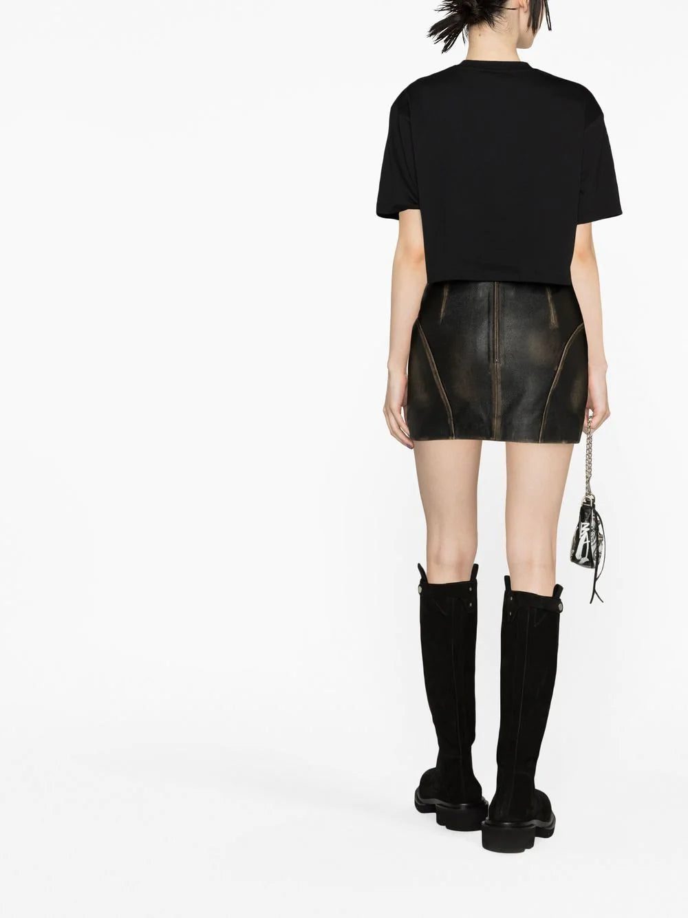 Balmain logo-print cropped T-shirt - Image 3