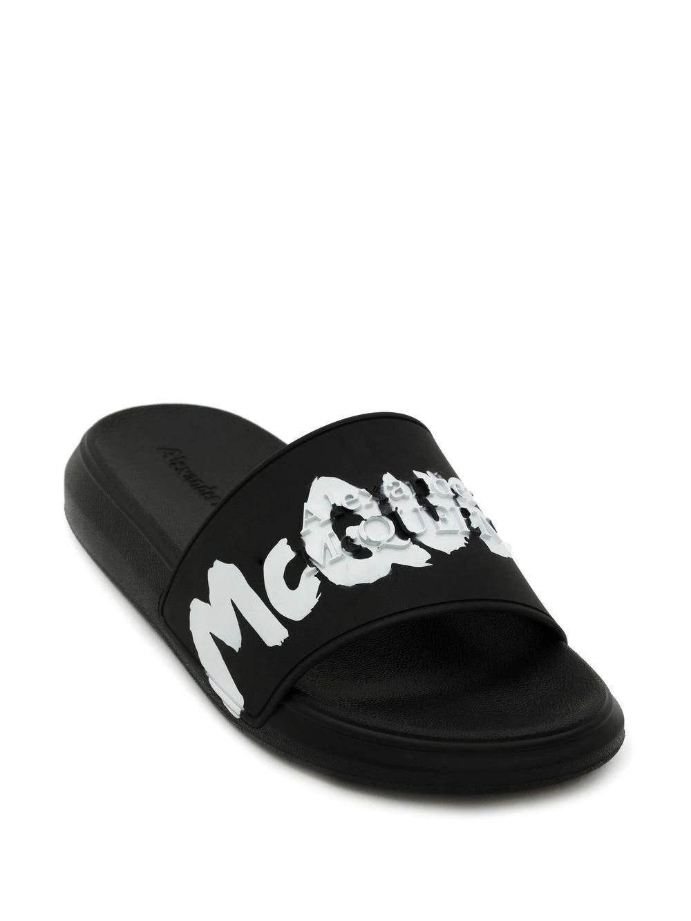 Alexander McQueen embossed-logo detail slides - Image 2
