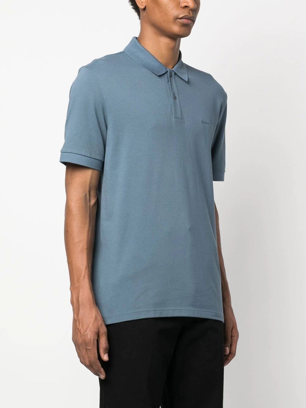 BOSS short sleeved cotton polo shirt - Image 3