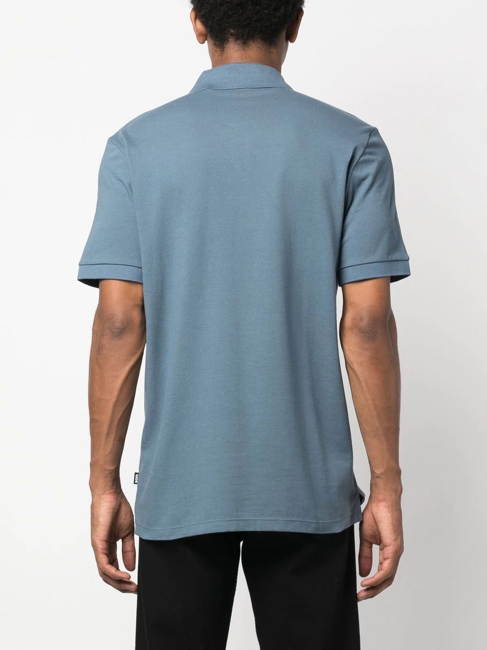 BOSS short sleeved cotton polo shirt - Image 4