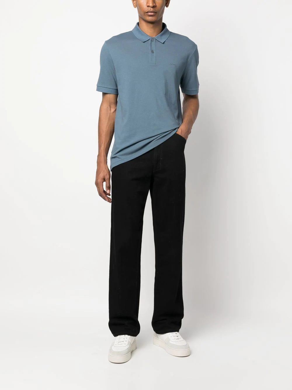 BOSS short sleeved cotton polo shirt - Image 2