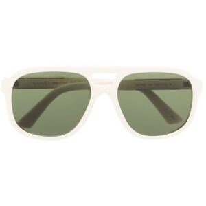 Gucci Eyewear pilot-frame logo-plaque sunglasses
