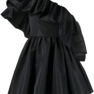 Alexander McQueen ruffle-shoulder mini dress