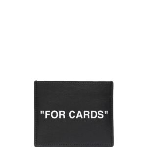 Off-White slogan-print cardholder
