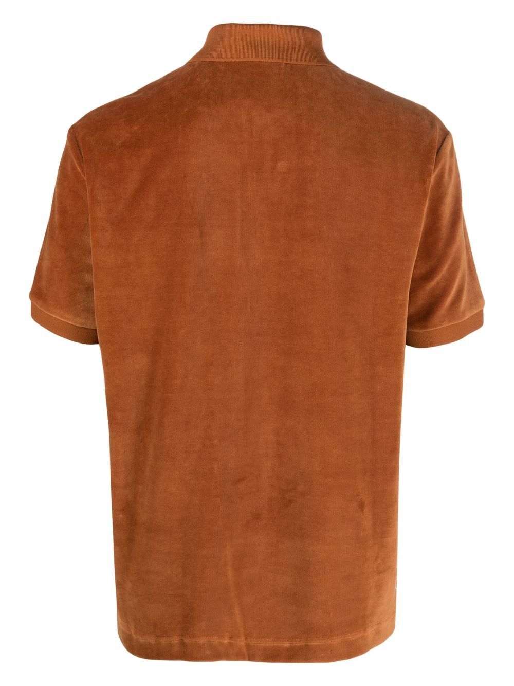 Lacoste logo-patch velvet polo shirt - Image 2