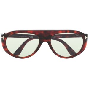 Tom Ford Eyewear tortoiseshell-effect round-frame sunglasses