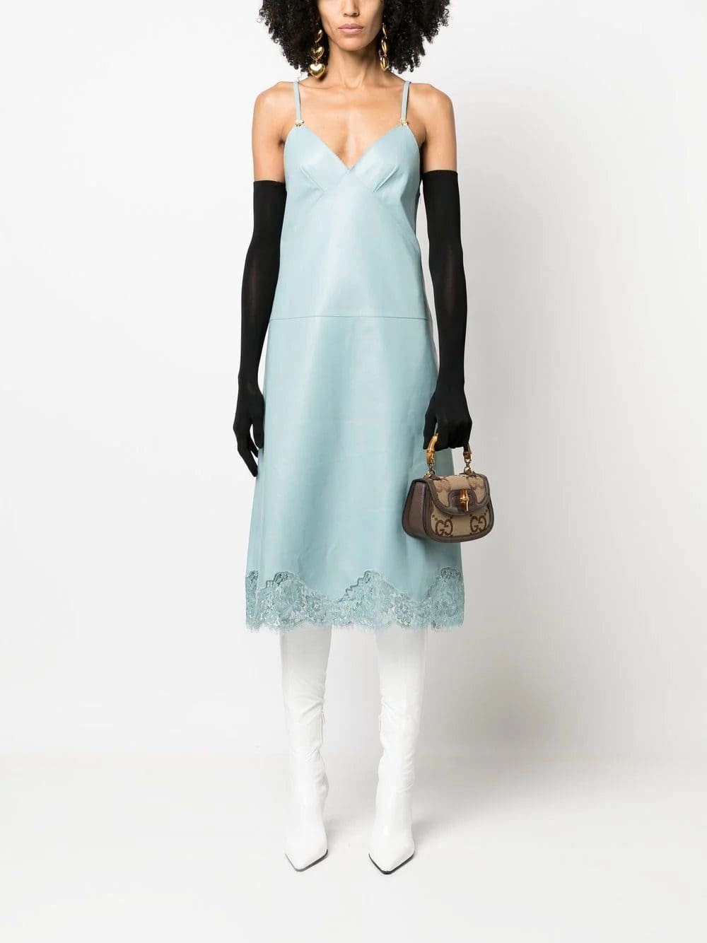 Gucci lace-trim slip dress - Image 2