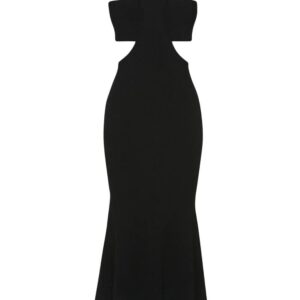 Alexander McQueen  Slashed Harness rib-knit dress