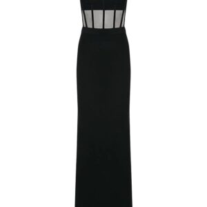 Alexander McQueen  sheer-panel maxi dress