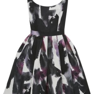 Alexander McQueen  Watercolour Graffiti scoop-neck minidress