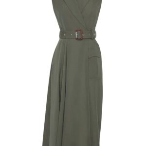 Alexander McQueen  tailored wool midi dress