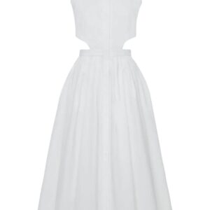 Alexander McQueen  sleeveless cut-out flared dress