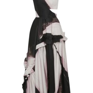 Alexander McQueen  graphic-print one-shoulder dress