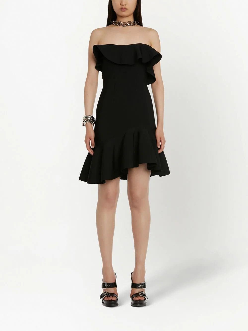 Alexander McQueen strapless ruffled minidress - Image 2