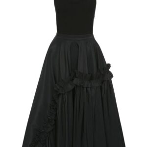 Alexander McQueen  hybrid ruffle-trim midi dress