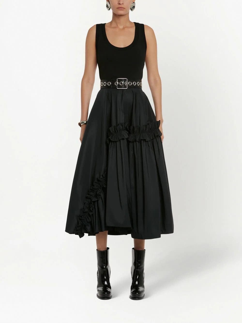 Alexander McQueen hybrid ruffle-trim midi dress - Image 2