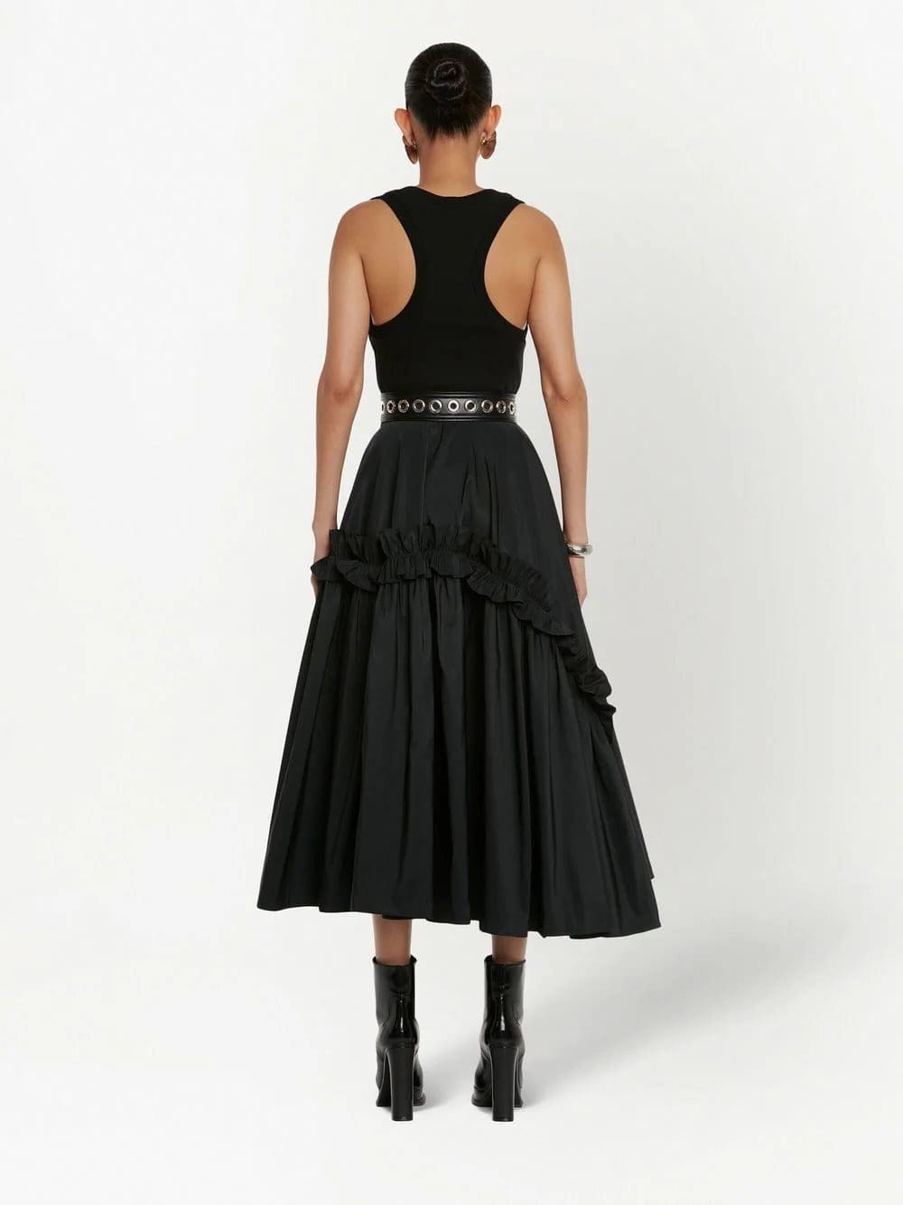 Alexander McQueen hybrid ruffle-trim midi dress - Image 4