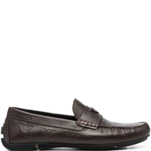 Emporio Armani  logo embossed loafers