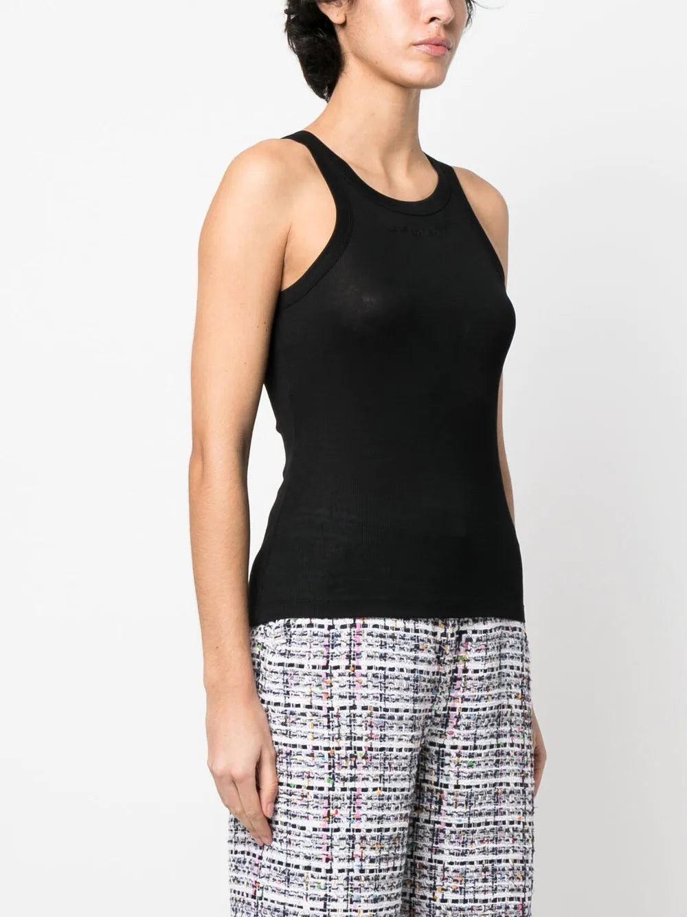 Karl Lagerfeld ribbed cotton tank top - Image 3
