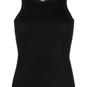 Karl Lagerfeld ribbed cotton tank top
