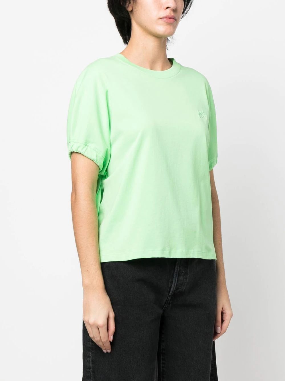 Karl Lagerfeld drawstring-sleeve organic-cotton T-shirt - Image 3