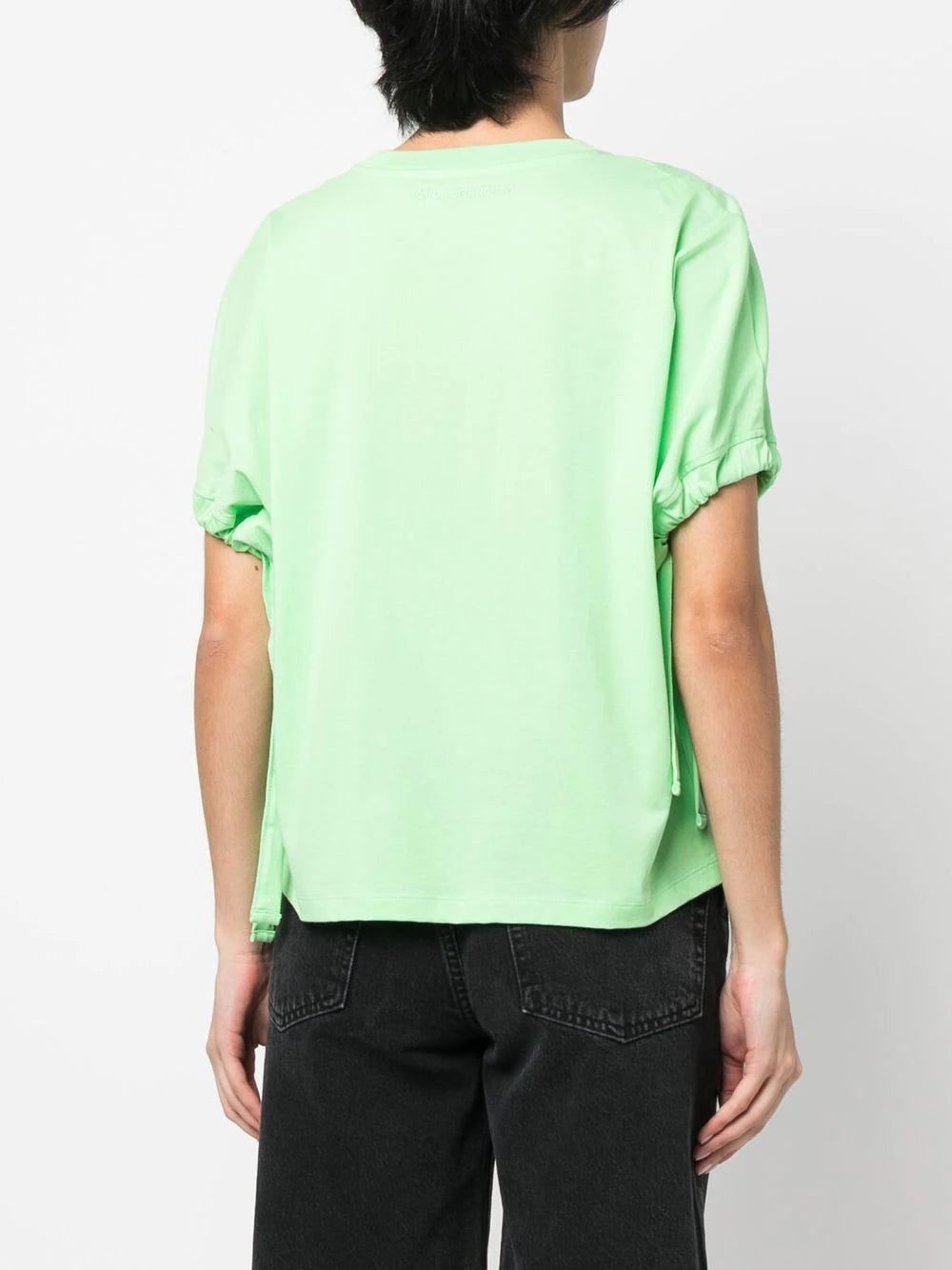 Karl Lagerfeld drawstring-sleeve organic-cotton T-shirt - Image 4