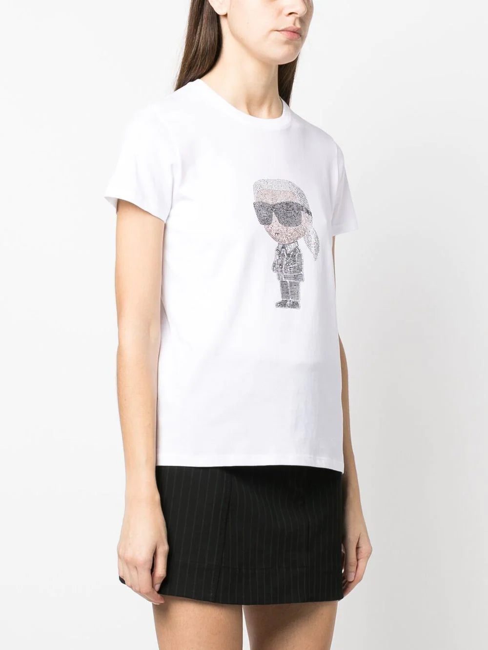 Karl Lagerfeld Ikonik 2.0 Karl rhinestone T-shirt - Image 3