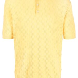 Karl Lagerfeld monogram-pattern knitted polo shirt