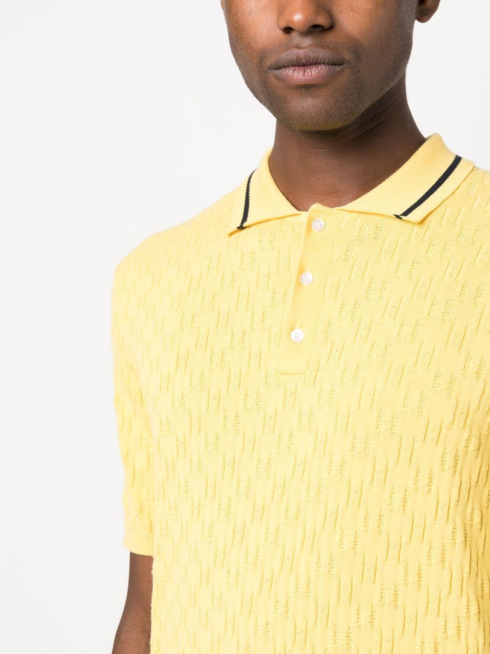 Karl Lagerfeld monogram-pattern knitted polo shirt - Image 4