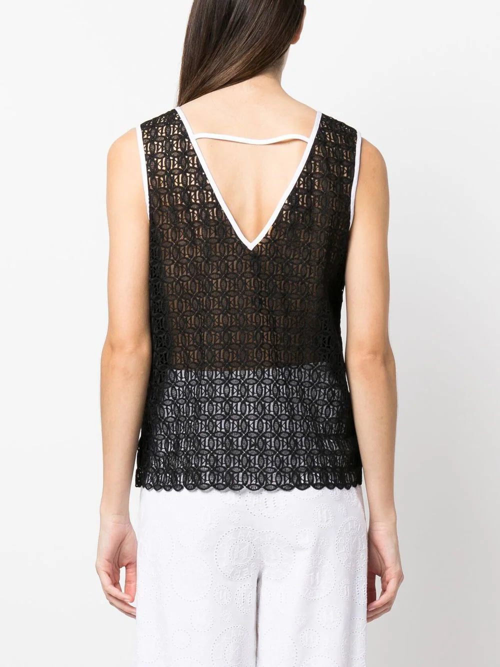 Karl Lagerfeld Kl embroidered lace top - Image 4