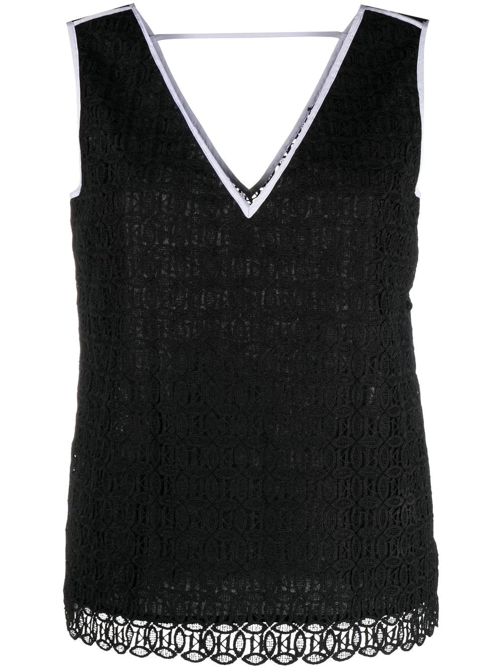 Karl Lagerfeld Kl embroidered lace top