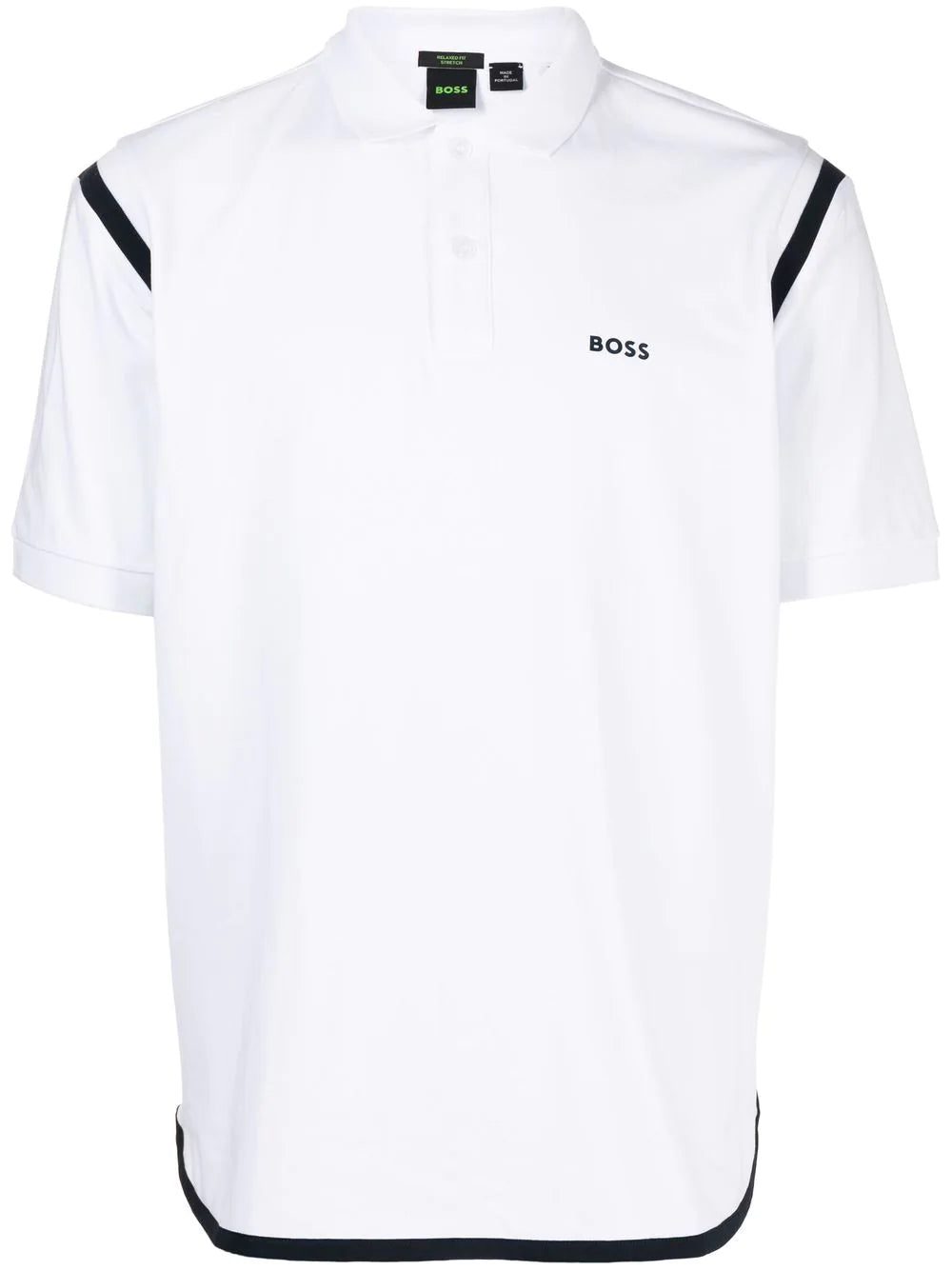 BOSS logo-print short-sleeved polo shirt
