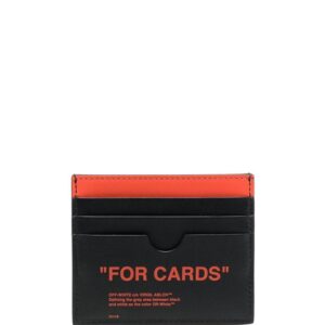 Off-White slogan-print cardholder